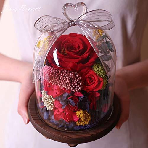 安い特注 のプリザーブドフラワー 母の日 ギフト 赤いバラ 赤いバラ ガラスポット 枯れない花 高 ドライフラワー ポット ガラス ロース 永遠の花 高 A B086gdd3f8 2325 Happyfactory アウトレット 専門 店