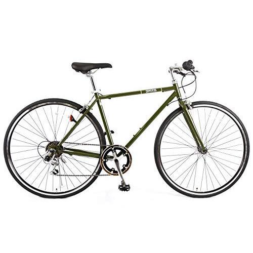 変速6段 クロスバイク タイヤサイズ27インチ マットカーキ色