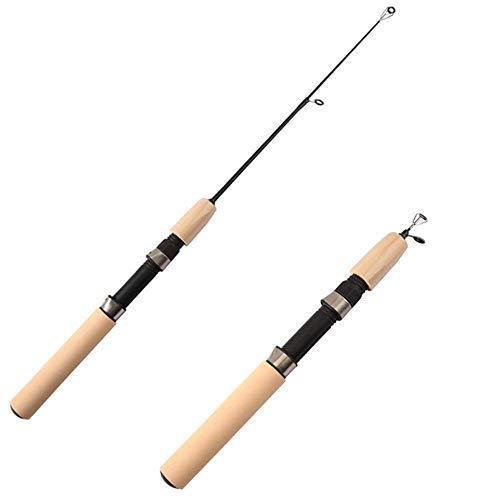 2本セット 55cm コンパクトロッド 短竿 ヘチ釣り 穴釣り ワカサギ氷上釣り 小物釣りに 硬め バス 短竿釣具 振り出し式 携帯型軽量 収納時約30cm お気に入り