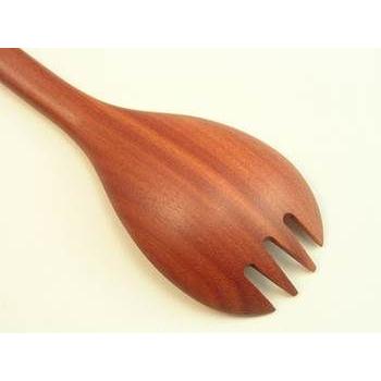 森の贈り物 木の先割れスプーン サオの木 木製スプーン天然木