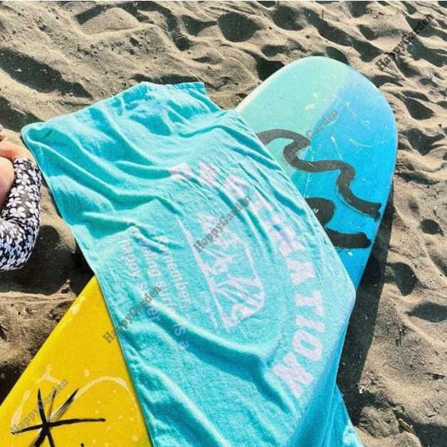 DESTINATION デスティネーション ビーチタオル ブラック ブルー