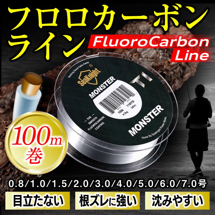 マーケティング フロロカーボン 4.5号 100メートル ハリス 道糸 ショックリーダー 釣り糸 フロロカーボン 6.0号 (30.3LB) 100m 釣り糸 ライン リーダー