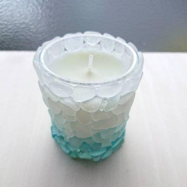 シーグラス グラデーション アロマキャンドル ハンドメイド ハッピーグッツショップ 通販 Paypayモール