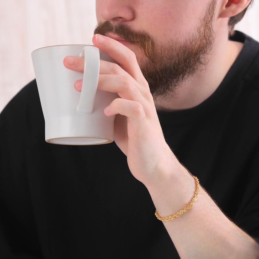 【新品】18金パイプロープブレスレット幅4.0mm長さ18cm品質証明書付K18 パイプロープブレスレット K18 幅4mm 18cm ロープ チェーン