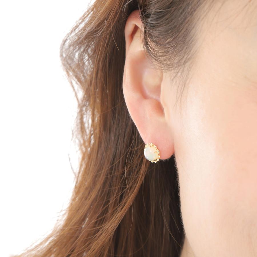 K１８ ピアス(両耳用) ピアス K18 オパール 両耳 18金 18k ゴールド レディース アクセサリー