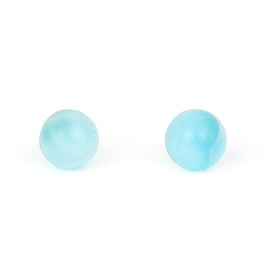 18金 ピアス ラリマー 6mm ボール ゴールド 両耳 プレゼント ギフトの画像