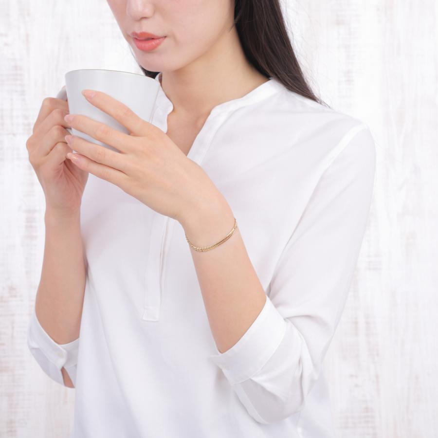 18金 喜平ブレスレット Mカット トリプル 7g 17cm メンズ 18金 喜平ブレスレット Mカット トリプル 7g 17cm メンズ