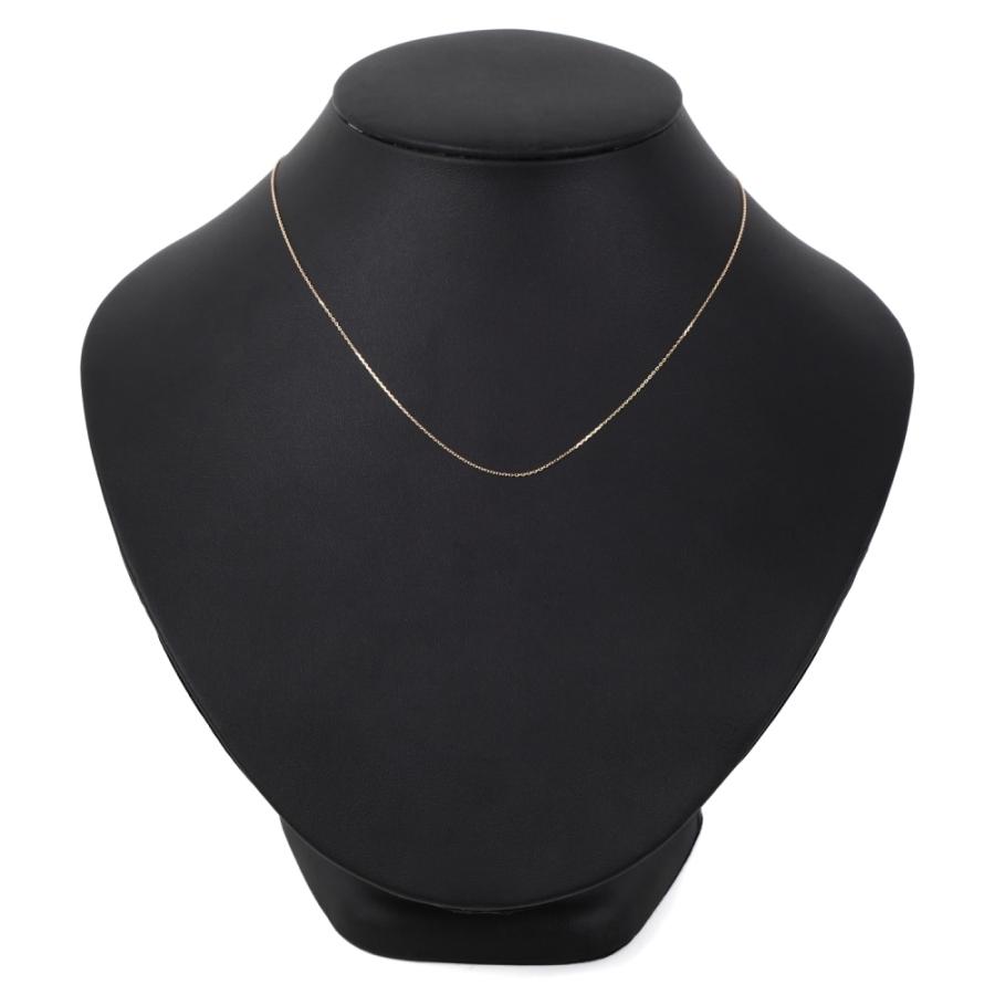 18金 ネックレス チェーン ゴールド あずき 40cm 幅 0.5mm