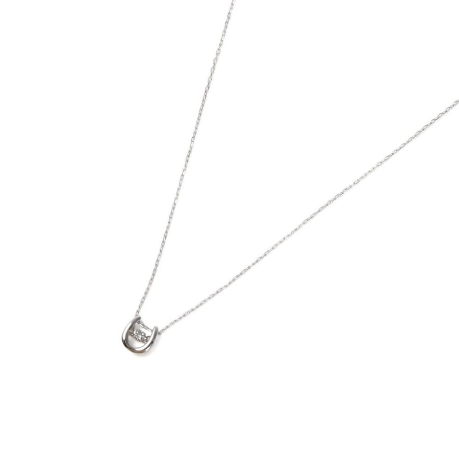 ネックレス ダイヤモンド 0.05ct ダンシングストーン ホワイトゴールド