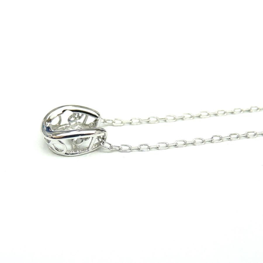ネックレス ダイヤモンド 0.05ct ダンシングストーン ホワイトゴールド