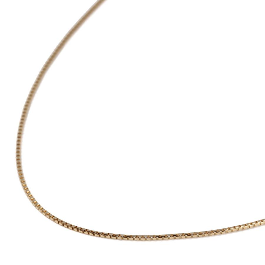 18金 ネックレス チェーン ベネチアン 45cm 幅0.8mm ゴールド フリー