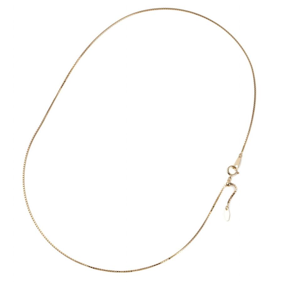 ま　k18ネックレス　ベネチアンチェーン　フリーアジャスター付き 18金 ネックレス ベネチアン チェーン 50cm 幅0.8mm フリー