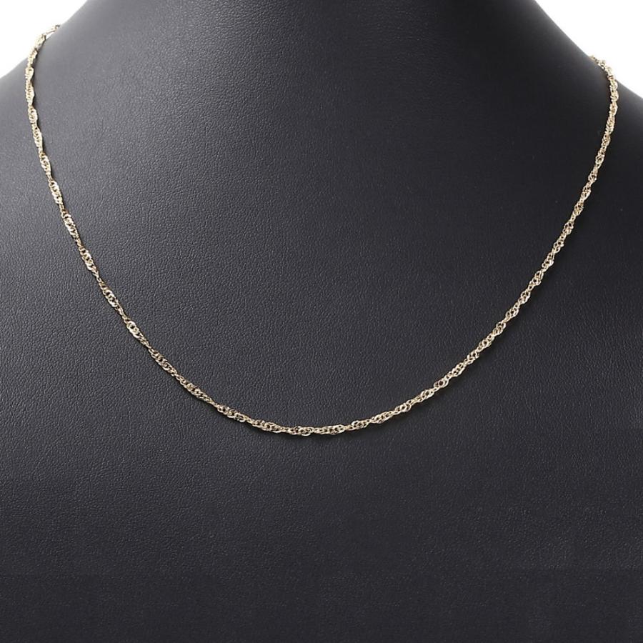 18金 ネックレス チェーン 中空スクリュー 50cm レディース 18金 ネックレス チェーン 中空スクリュー 50cm レディース