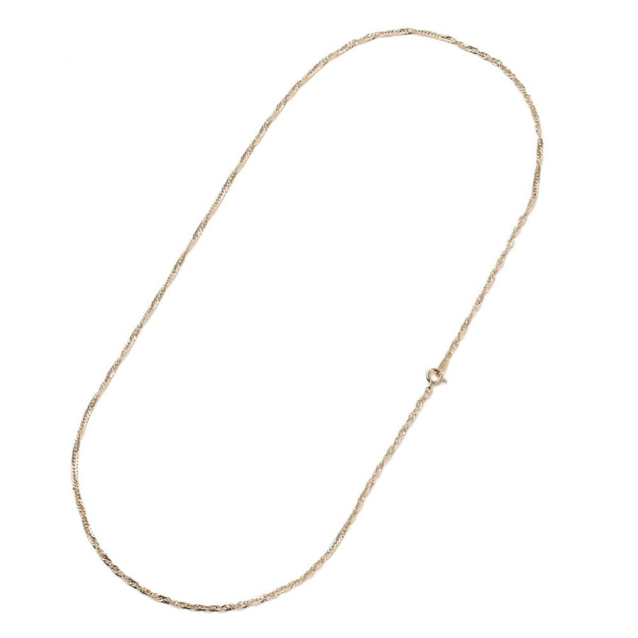 18金 ネックレス チェーン 中空スクリュー 50cm レディース 18金 ネックレス チェーン 中空スクリュー 50cm レディース