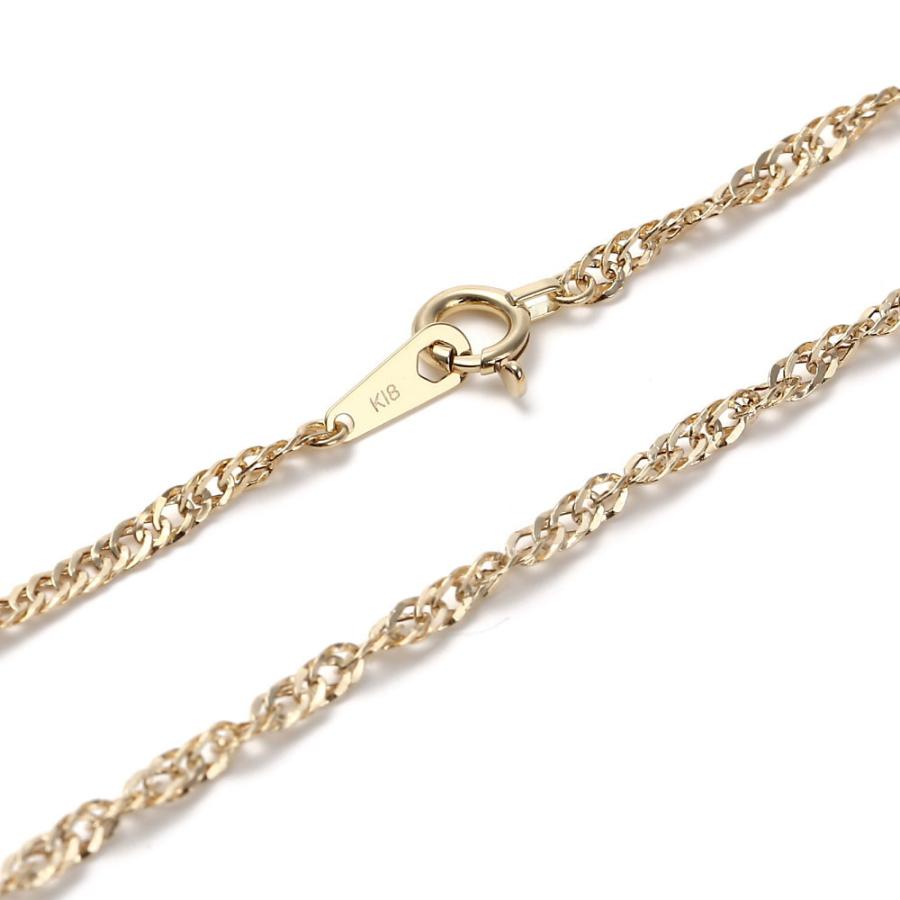 18金 ネックレス チェーン 中空スクリュー 60cm レディース ゴールド 18k シンプル  k18 プレゼント ギフトの画像