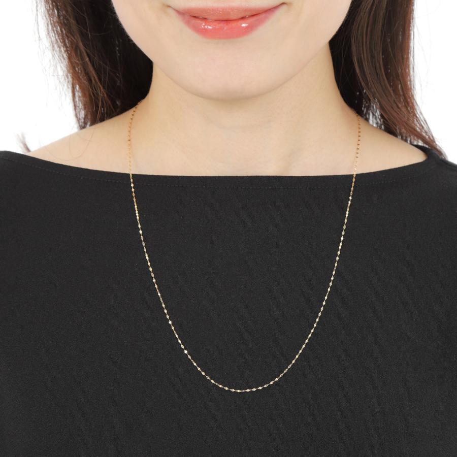 18金 ネックレス ペタル チェーン 60cm ゴールド フリー