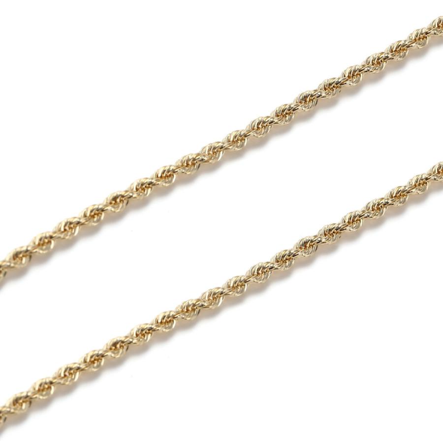 18金 ネックレス ロープ チェーン 50cm ゴールド レディース メンズ アクセサリー プレゼント ギフトの画像