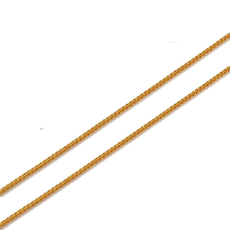 純金 ネックレス チェーン ベネチアン 45cm フリーアジャスター