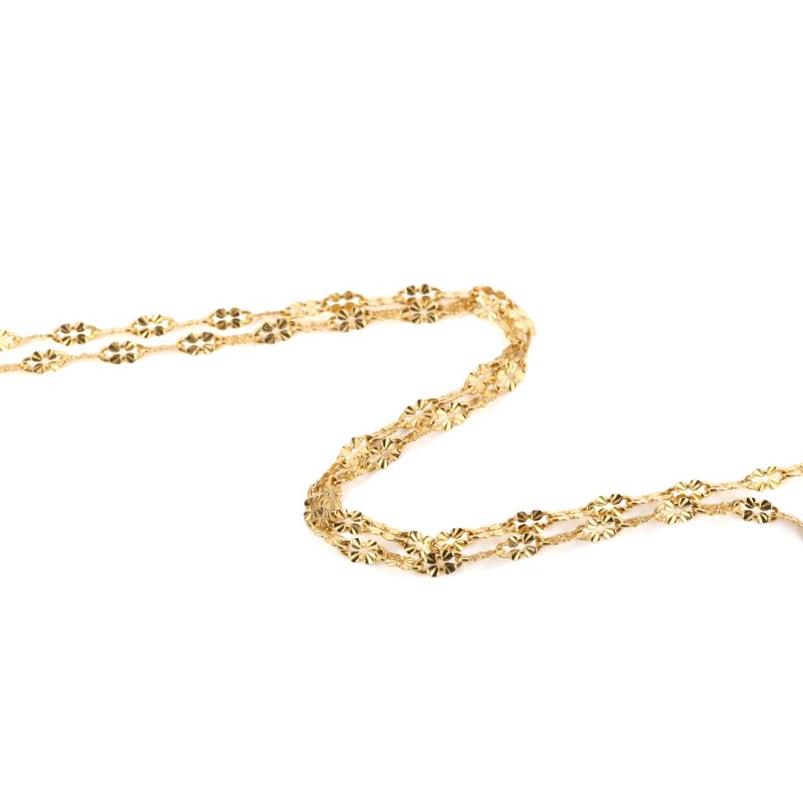 純金 ネックレス クローバー チェーン 41cm 幅1.2mm 造幣局検定