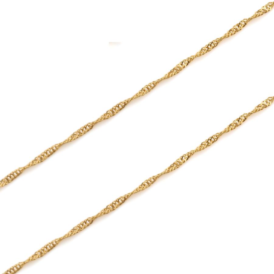 純金 スクリュー 45cm 幅1.0mm 造幣局検定刻印 k24 チェーン ゴールド