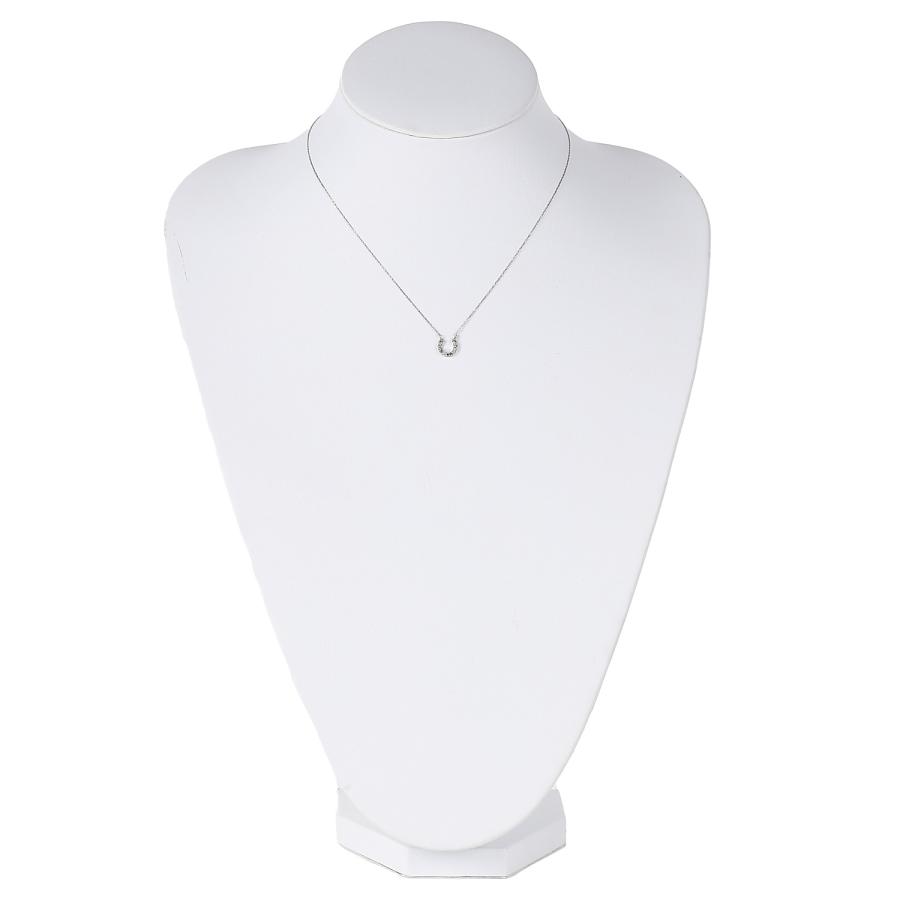 プラチナ ネックレス ダイヤモンド 0.1ct ホースシュー レディース 