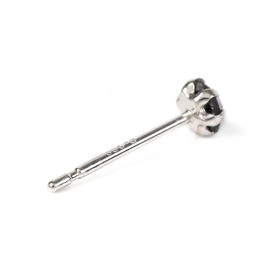 プラチナ ピアス ブラックダイヤモンド 一粒 3mm 0.09ct ローズ プラチナ ピアス ブラックダイヤモンド 一粒 3mm 0.09ct ローズ
