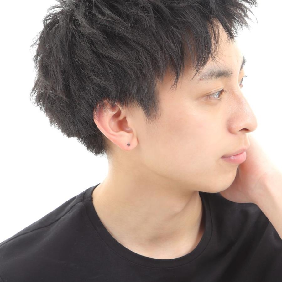 プラチナ ピアス ブラックダイヤモンド 一粒 3mm 0.18ct ローズ プラチナ ピアス ブラックダイヤモンド 一粒 3mm 0.18ct ローズ