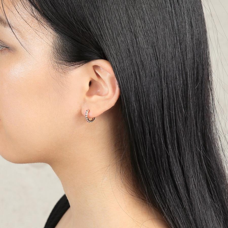 アメジスト　ゴールド　フープピアス　k10 K10 フープ ピアス アメシスト 0.16ct ゴールド 1.7×13.5mm 両耳