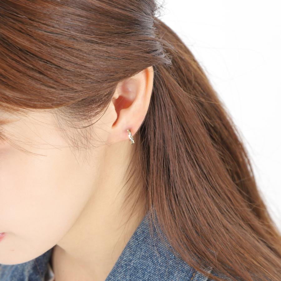 k18 フープピアス　ダイヤカット K18 ダイヤモンドカット フープピアス / 18K Diamond Cut Hoop