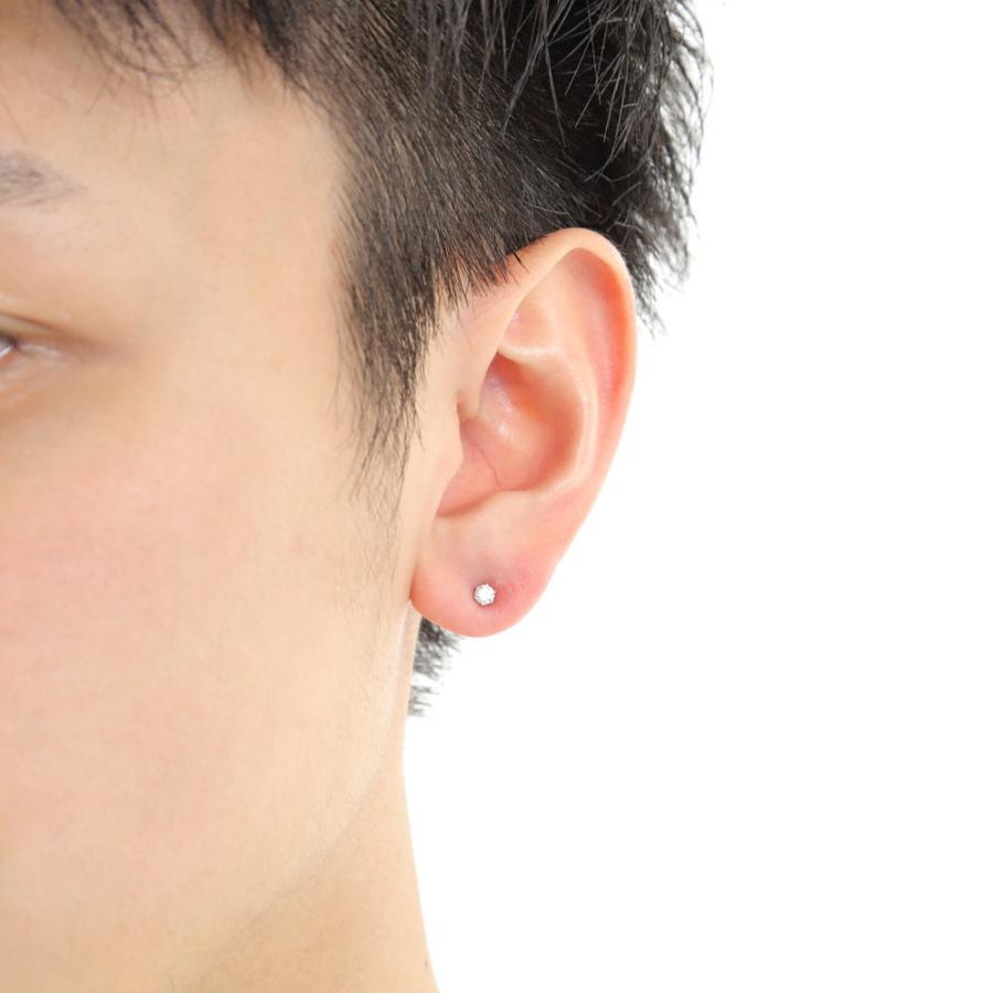 ピアス プラチナ Pt900 両耳 2個 キュービックジルコニア 3mm