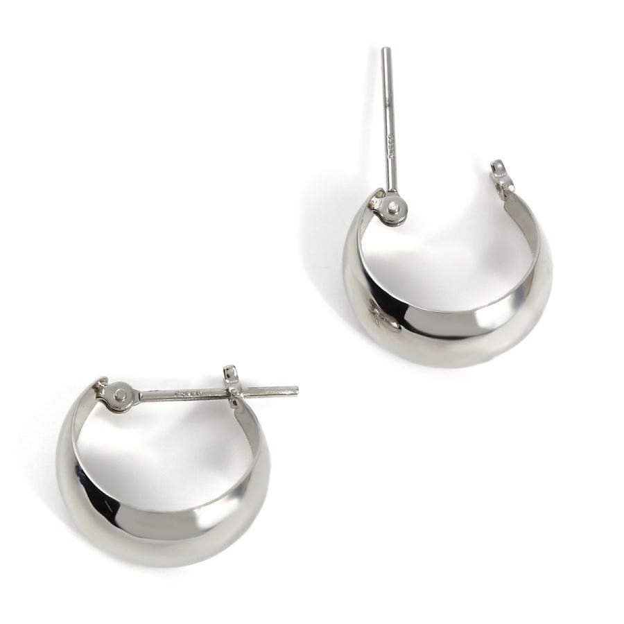 プラチナ フープピアス 月甲 7×13mm Pt900 両耳 レディース プラチナ フープピアス 月甲 7×13mm Pt900 両耳 レディース