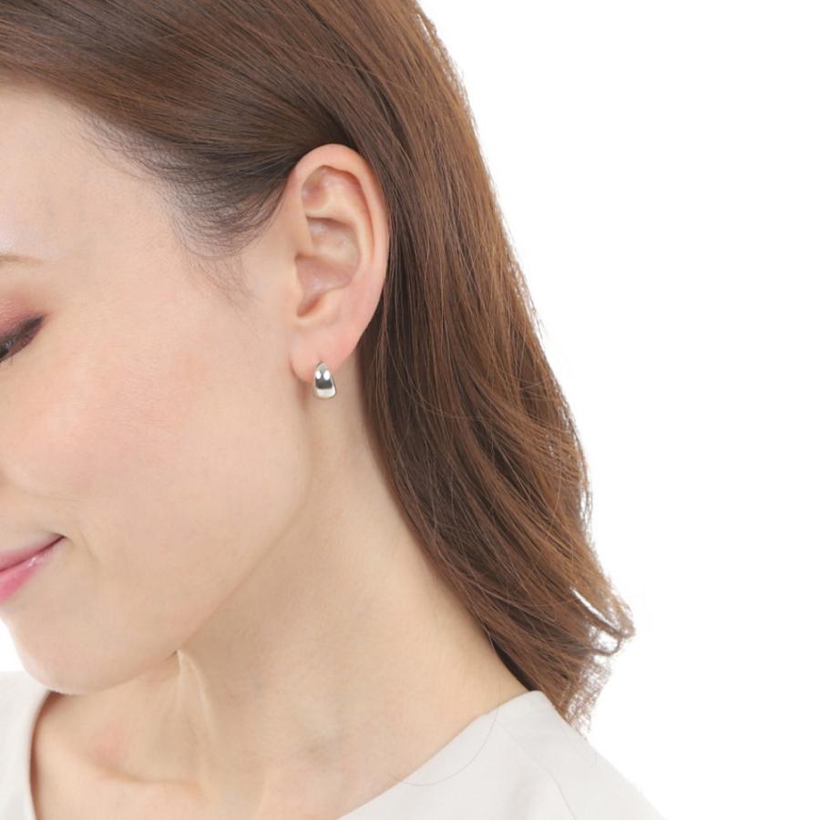 プラチナ フープピアス 月甲 7×13mm Pt900 両耳 レディース プラチナ フープピアス 月甲 7×13mm Pt900 両耳 レディース