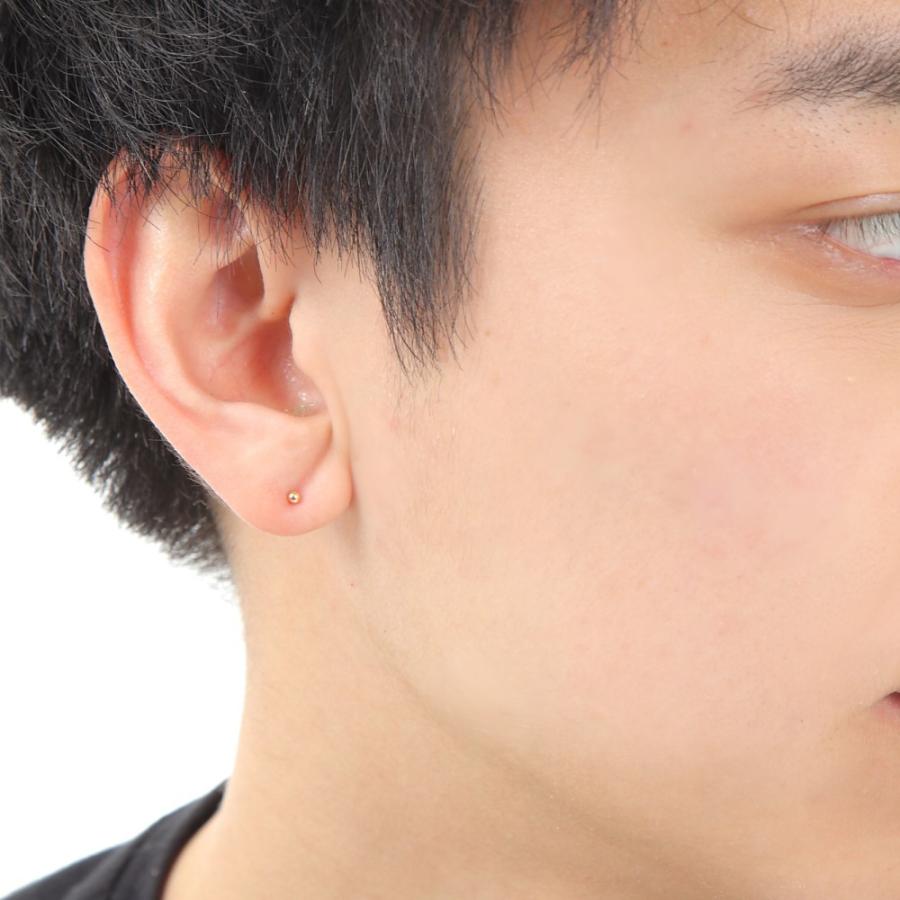 18金 ピアス 丸玉 2mm メンズ レディース 片耳 1個 ゴールド シンプル