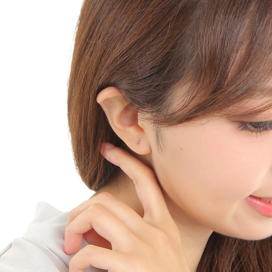 18金 ピアス 丸玉 2mm メンズ レディース 両耳 ゴールド シンプル 定番