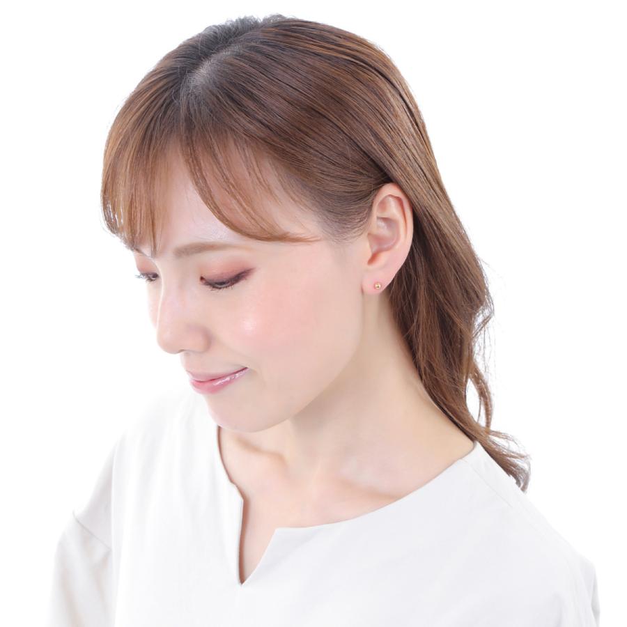 ピアス K18 丸玉 4mm 片耳 1個 ゴールド レディース 定番 シンプル 18k 18金  アクセサリー プレゼント ギフトの画像