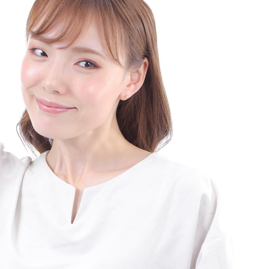 ピアス K18 丸玉 4mm 片耳 1個 ゴールド レディース 定番 シンプル 18k 18金  アクセサリー プレゼント ギフトの画像