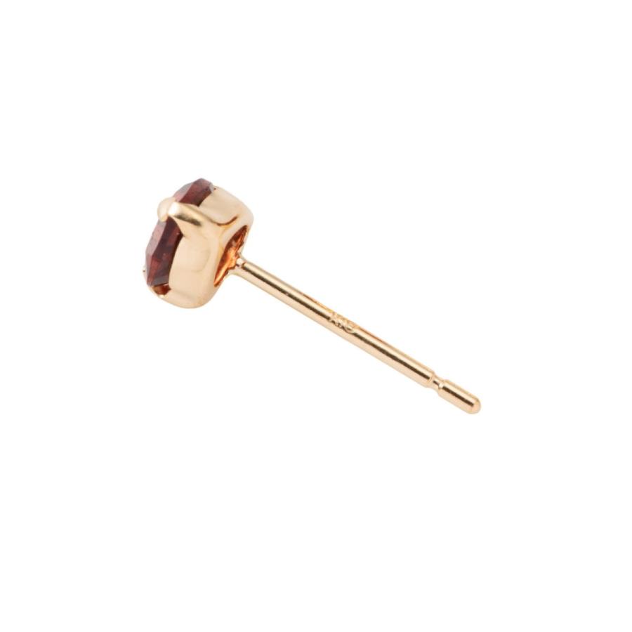 ピアス K18 ガーネット ハート 両耳 18金 18k ゴールド レディース