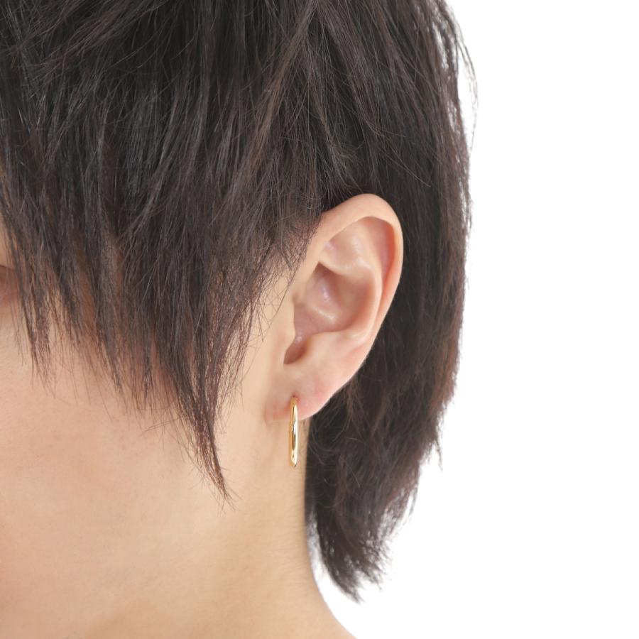 ピアス 18金 K18 フープ 2.0×20mm 片耳 1個 メンズ レディース 18k ゴールド リング シンプル 定番 アクセサリー｜happygshop｜09