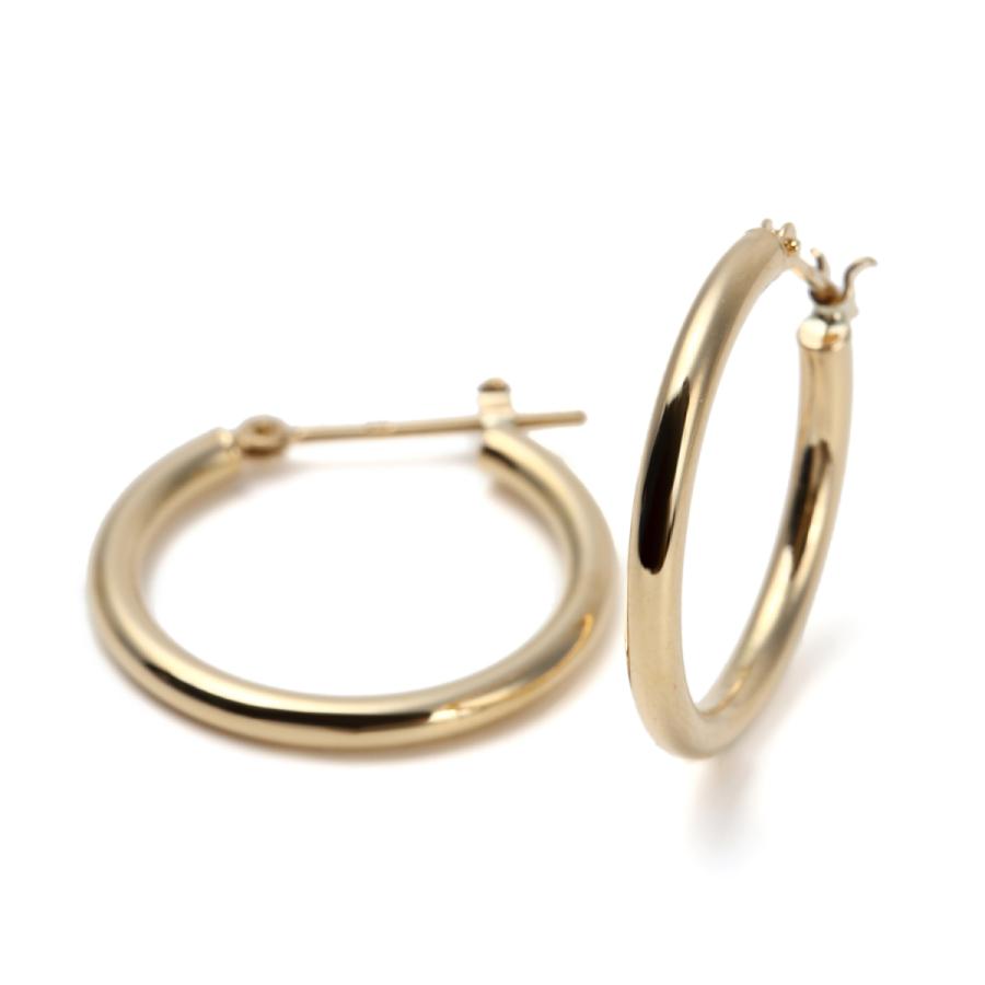 k18 18金 フープピアス 両耳 メンズ レディース ゴールド 18金 フープピアス 2.0×20mm 両耳 レディース メンズ ゴールド リング