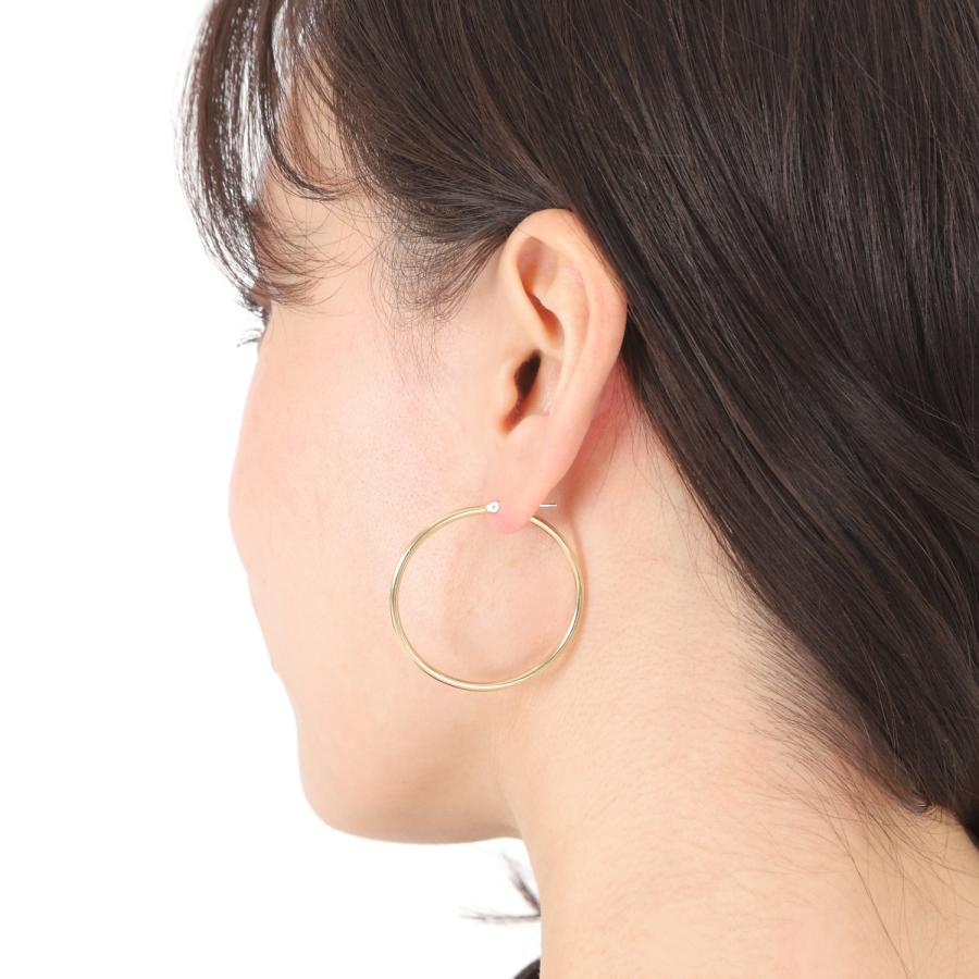 k18　フープピアス　両耳 K18 フープピアス 10mm（ピアス（両耳用））｜Ray BEAMS（レイ