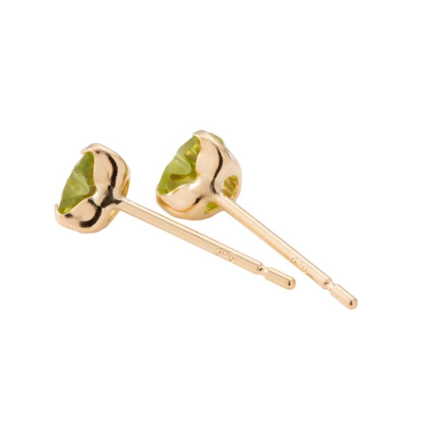 ピアス K18 ペリドット ハート 両耳 18金 18k ゴールド レディース アクセサリー プレゼント ギフト_3