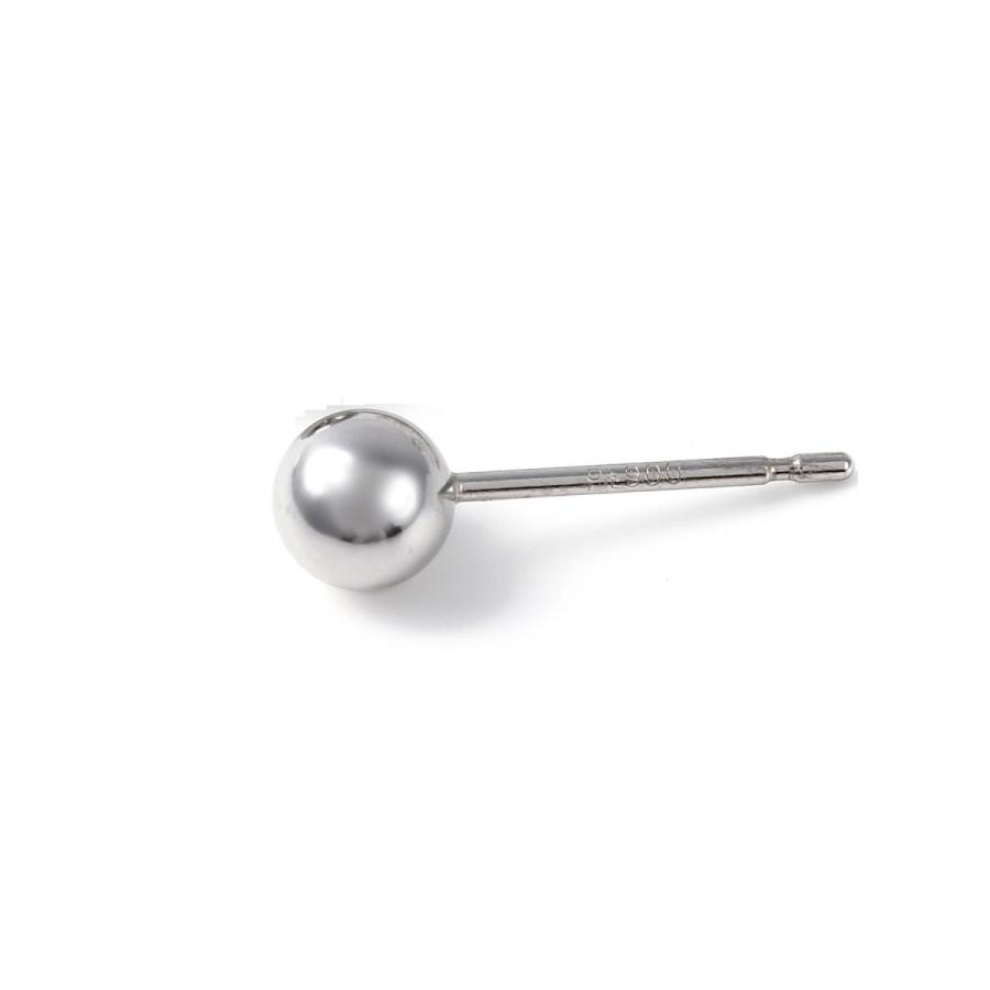 プラチナ ピアス 丸玉 4mm 片耳 1個 pt900 メンズ レディース 定番 