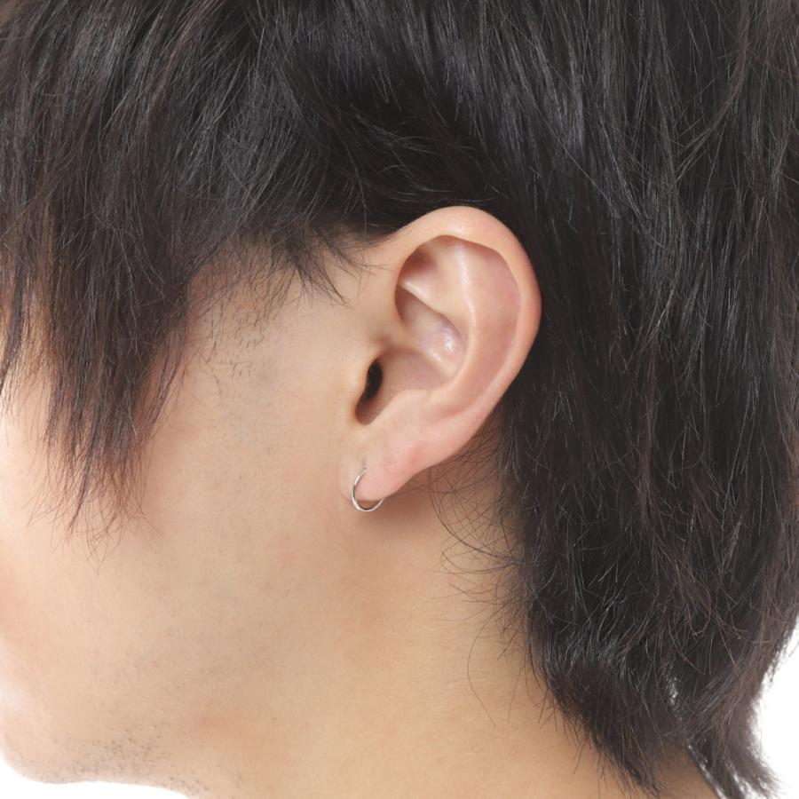 プラチナpt900 シンプル　フープ　ピアス　両耳　ジュエリー ピアス プラチナ フープ 1.0×10mm Pt900 両耳 メンズ レディース