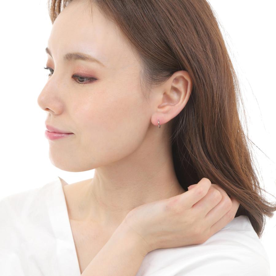 ピアス プラチナ フープ 1.0×10mm Pt900 両耳 メンズ レディース