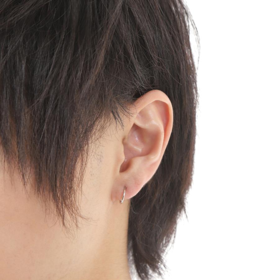 ピアス プラチナ フープ 1.0×10mm Pt900 両耳 メンズ レディース