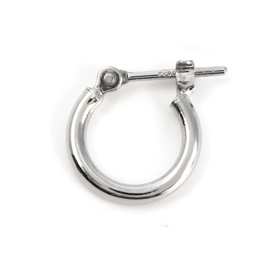 ピアス プラチナ フープ 1.5×10mm Pt900 片耳 1個 メンズ レディース