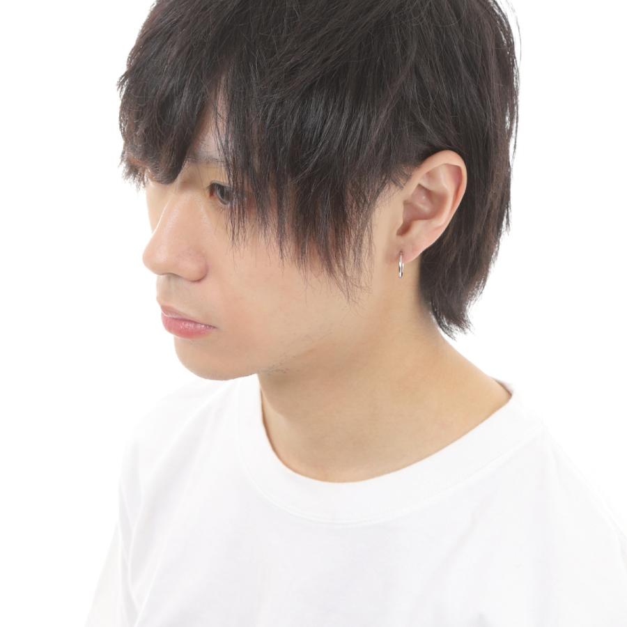 ピアス プラチナ フープ 1.5×15mm Pt900 両耳 メンズ レディース