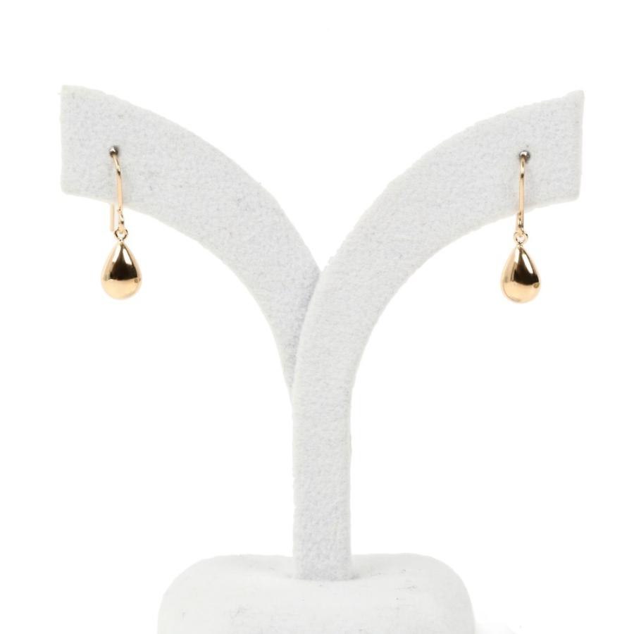 ピアス 18金 K18 ドロップ 雫 イエローゴールド 揺れる レディース 両