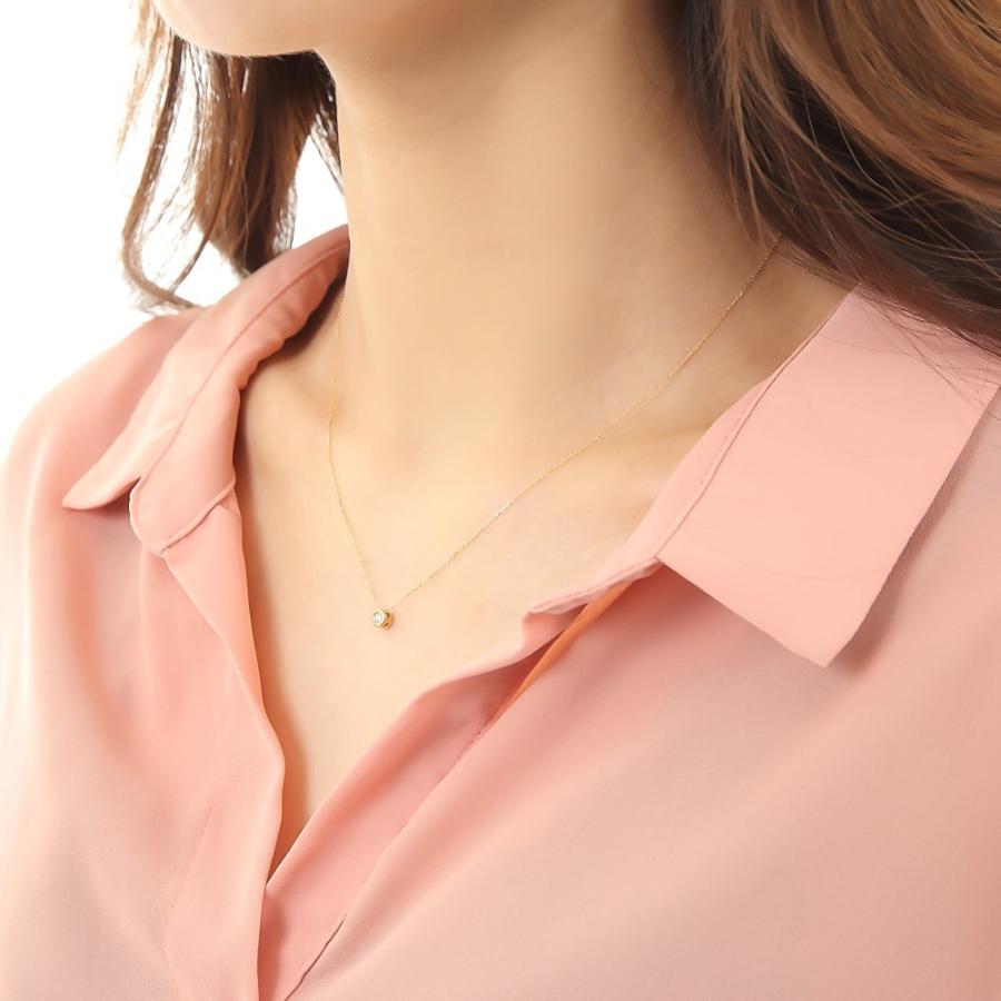 18金 ネックレス ダイヤモンド エメラルド ゴールド 天然石 リバーシブル レディース k18 18k プレゼント ギフトの画像