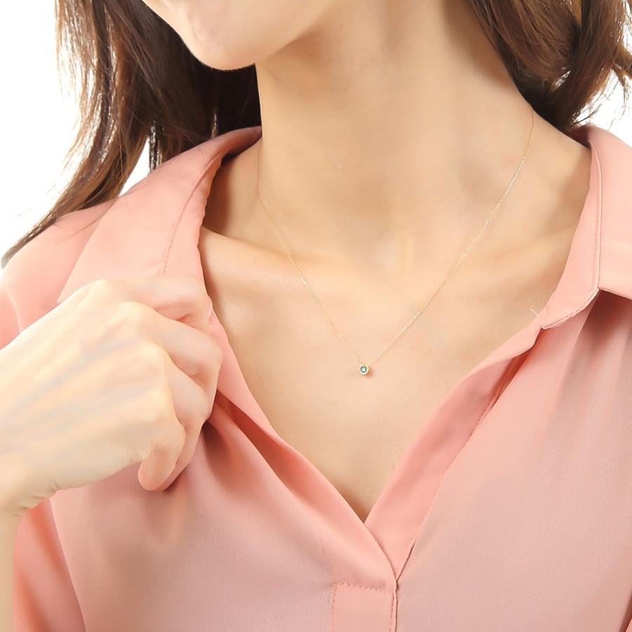 18金 ネックレス ダイヤモンド エメラルド ゴールド 天然石 リバーシブル レディース k18 18k プレゼント ギフトの画像